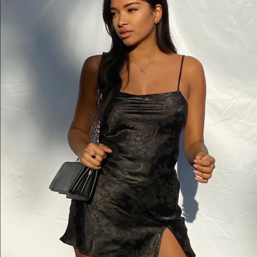 PRINCESS POLLY NORMAN MINI DRESS BLACK